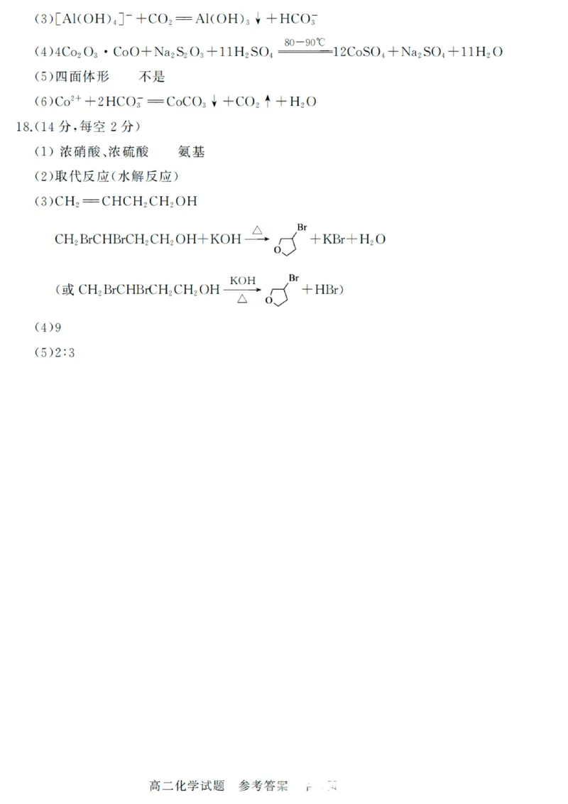 河南省驻马店市2024-2025学年高二下学期期末质量检测化学试题（含答案）_2025年7月_250721河南省驻马店市2024~2025学年度高二第二学期期末质量监测（全科）