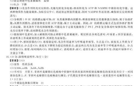 2025年榆林市高三生物联考答案_2025年12月_2512132025-2026学年高三12月联考_2025-2026高三12月联考生物试卷（含答案）