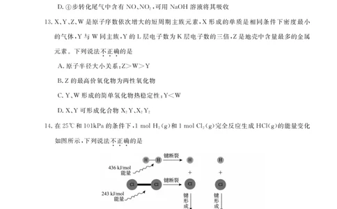 浙江省强基联盟学考模拟2024-2025学年高一下学期6月学考模拟化学试题（含答案）_2025年6月_250615浙江强基联盟2025年6月学考模拟考试(1)