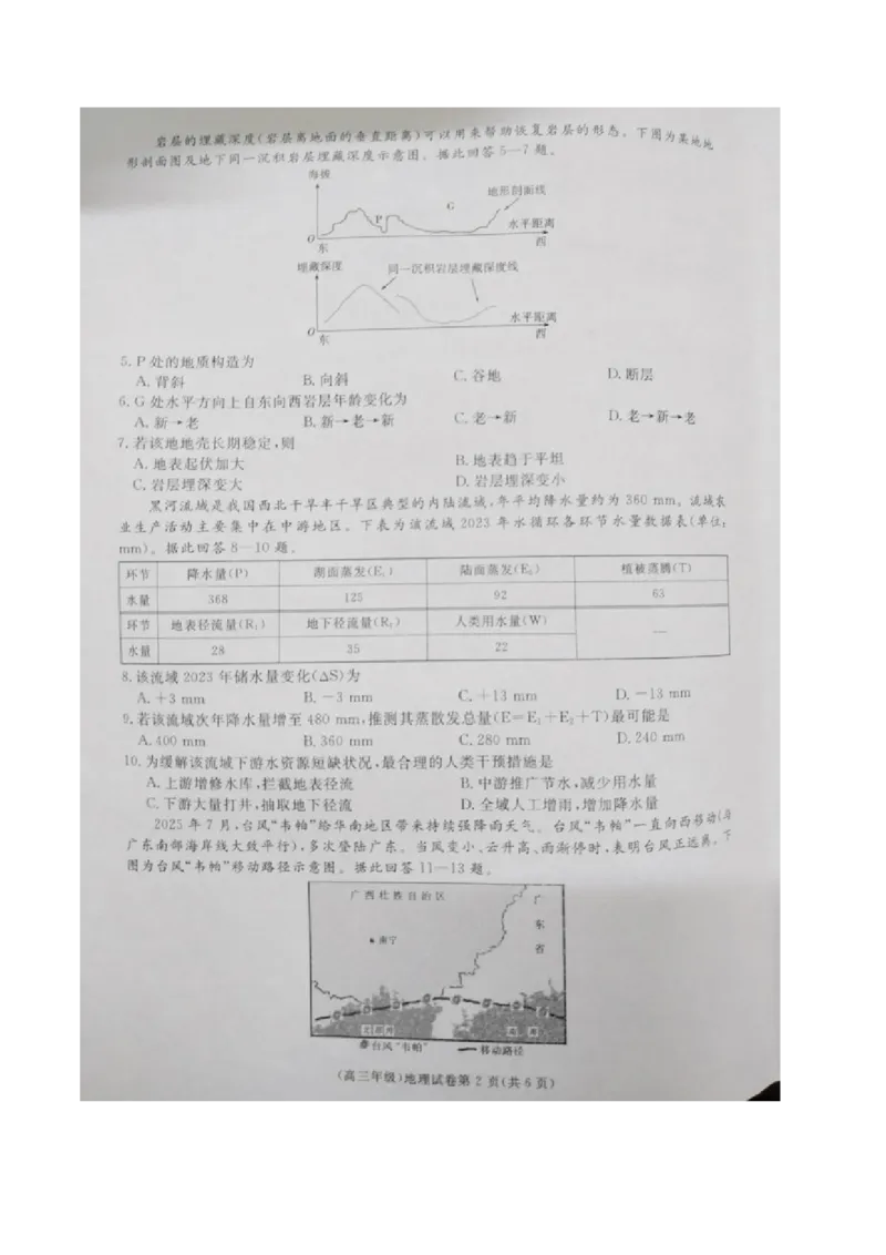 江西省赣州市十八县（市、区）二十四校联考2026届高三上学期期中考试地理试卷（图片版，含解析）