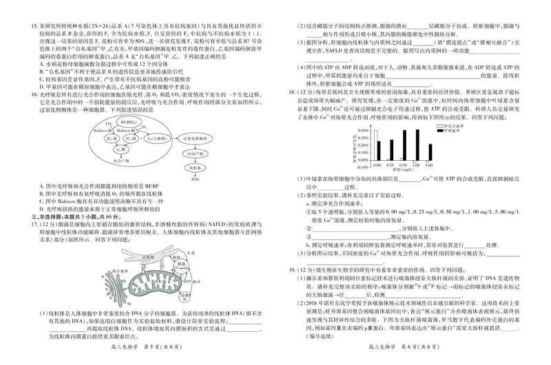 江西省2026届高三11月一轮复习阶段检测生物_251115上进联考&middot;江西省2026届高三11月一轮复习阶段检测（全）