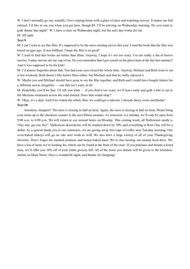 听力原文_251108江苏省徐州市2025-2026学年高三上学期11月期中_江苏省徐州市2025-2026学年高三上学期期中抽测英语试题（含答案）