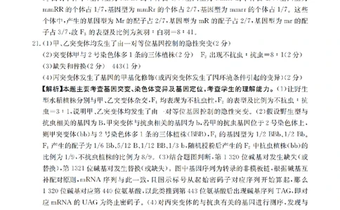 南阳市南阳地区2026届高三上学期期中摸底考试卷（26-98C）生物答案_251122金太阳&middot;河南省南阳市南阳地区2026届高三上学期期中摸底考试卷（26-98C）（全科）