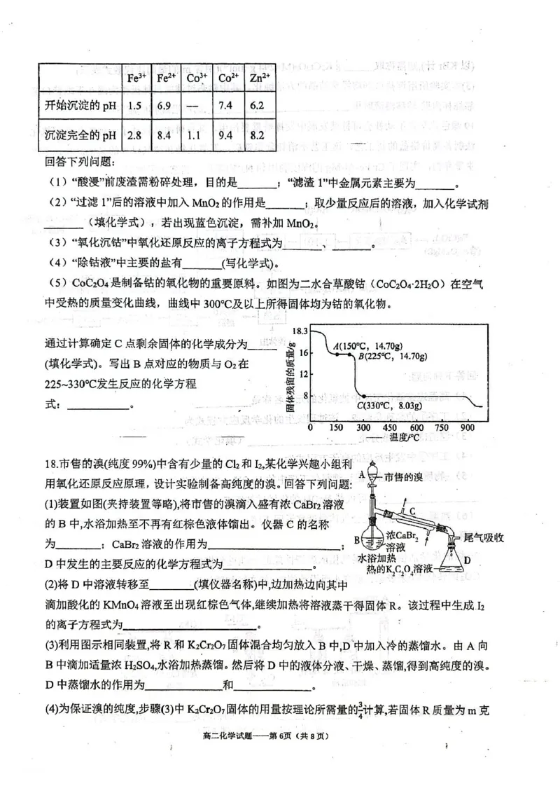 山东省莱州市第一中学2024-2025学年高二下学期期末全真训练测试化学PDF版含答案_2025年7月_250714山东省莱州市第一中学2024-2025学年高二下学期期末全真训练测试