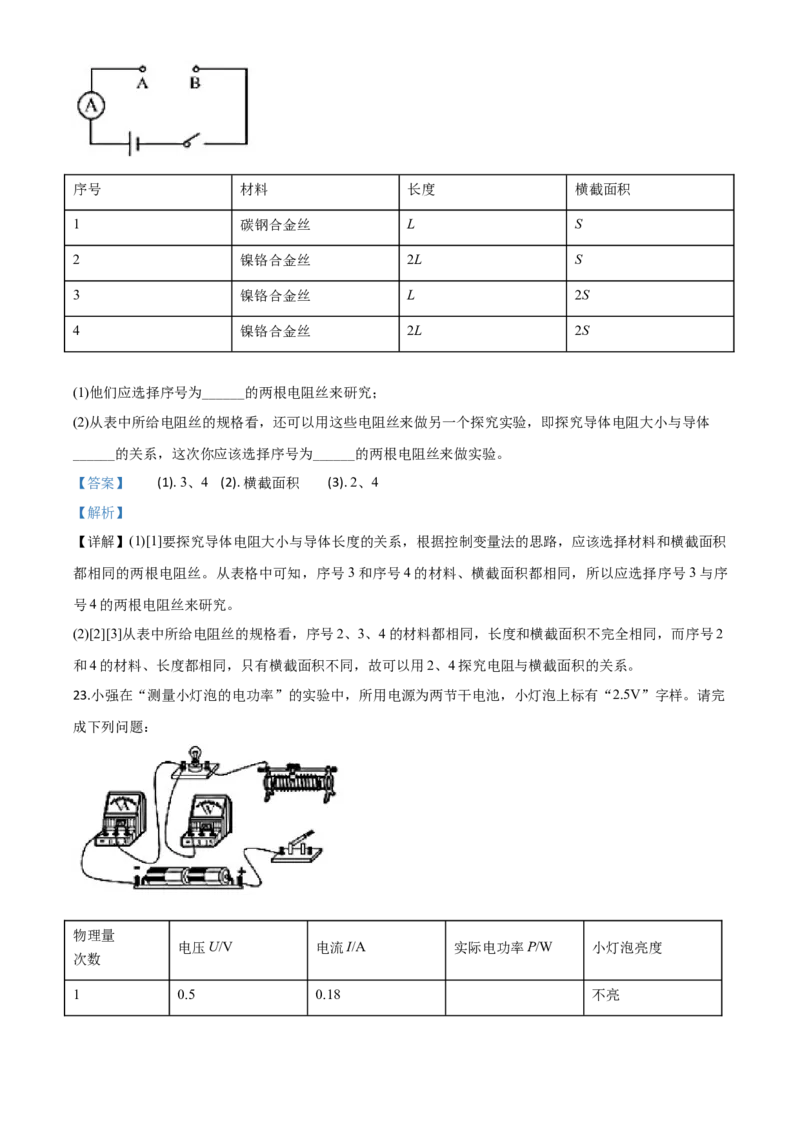 精品解析：2020年湖北省襄阳市中考理综物理试题（解析版）_中考真题_4.物理中考真题2015-2024年_2020中考物理真题110份_2020年中考真题精品解析物理（湖北襄阳卷）精编word版