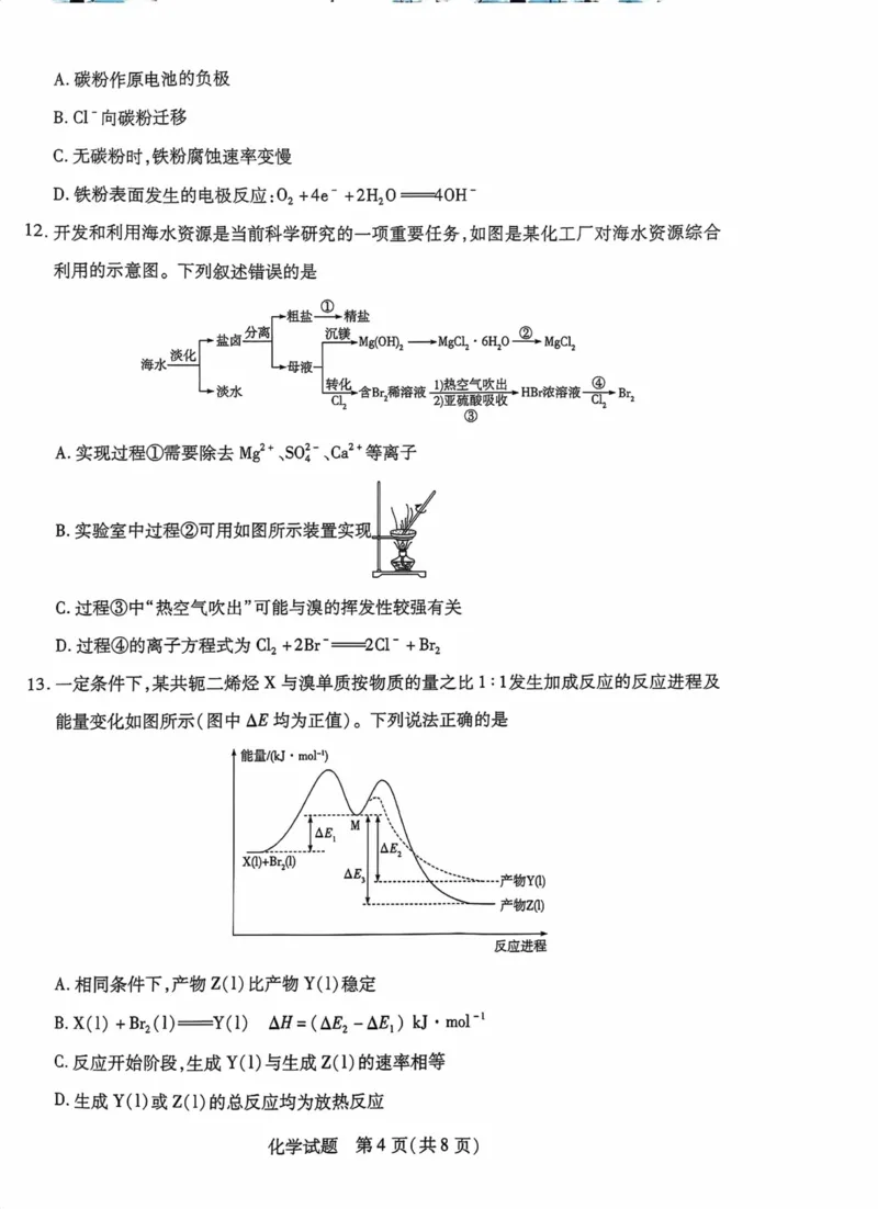 海南省2025&mdash;2026学年高三学业水平诊断（一）化学_251108天一大联考&middot;海南省2025&mdash;2026学年高三学业水平诊断（一）（全科）