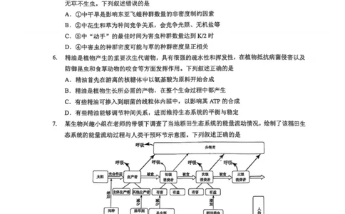 湖北省七市州2024-2025学年高二下学期期末考试生物试卷（含答案）_2025年7月_250703湖北省七市州2024-2025学年度高二下学期期末联考（全科）