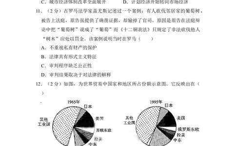 2012年高考历史试卷（新课标）（空白卷）_1.高考2025全国各省真题+答案_01.2008-2024全国高考真题（按省份分类）_9.吉林_2008-2024&middot;（吉林）历史高考真题