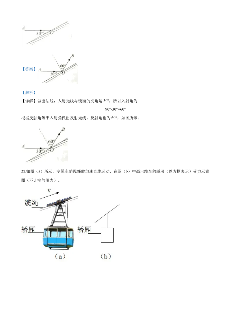 精品解析：2020年江苏省南京市中考物理试题（解析版）_中考真题_4.物理中考真题2015-2024年_2020中考物理真题110份_2020年中考真题精品解析物理（江苏南京卷）精编word版