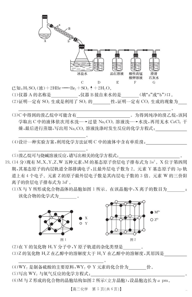 广东省云浮市2024-2025学年高二下学期高中教学质量检测化学_2025年7月_250725金太阳&middot;广东省云浮市2024-2025学年高二下学期高中教学质量检测（金太阳25-542B）（全科）