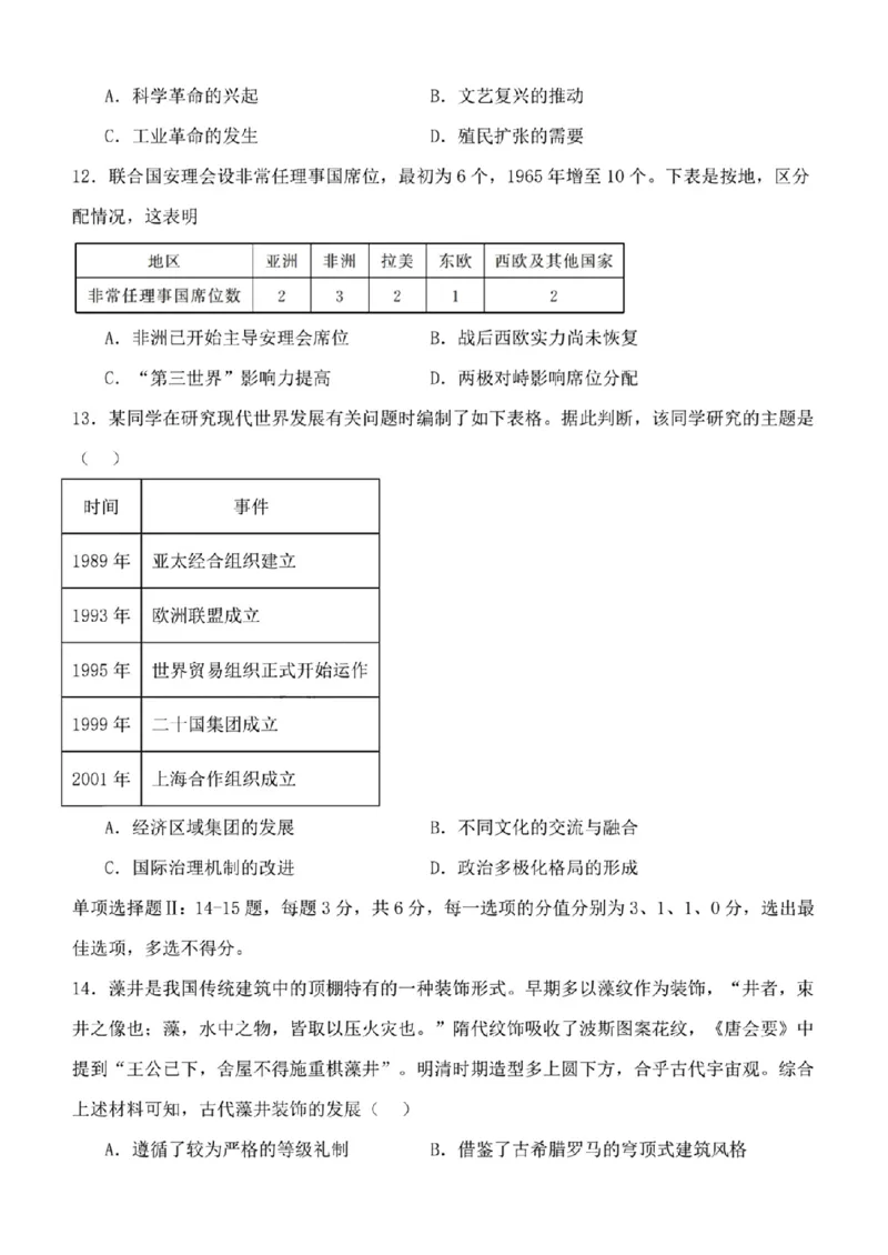 2024年天津市八所重点学校高三毕业班联-历史含(1)_2024年1月_021月合集_2024届天津市八所重点学校高三毕业班联