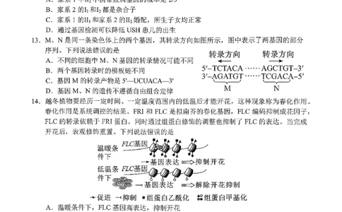 菏泽市A类高中2026届高三第一学期期中考试生物_251118山东省菏泽市A类高中2026届高三第一学期期中考试