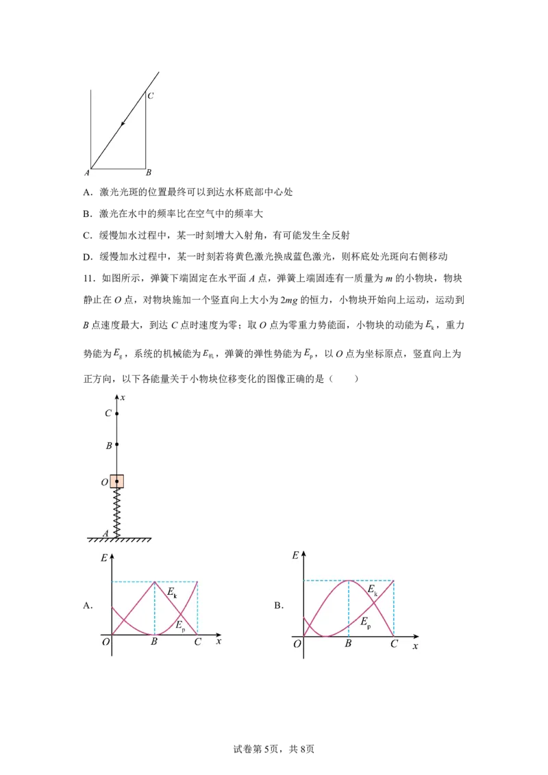 物理+答案江苏省南京市中华中学2025-2026学年高三上学期10月月考物理试题-A4答案卷尾_251104江苏省南京市中华中学2025-2026学年高三上学期10月月考（全科）
