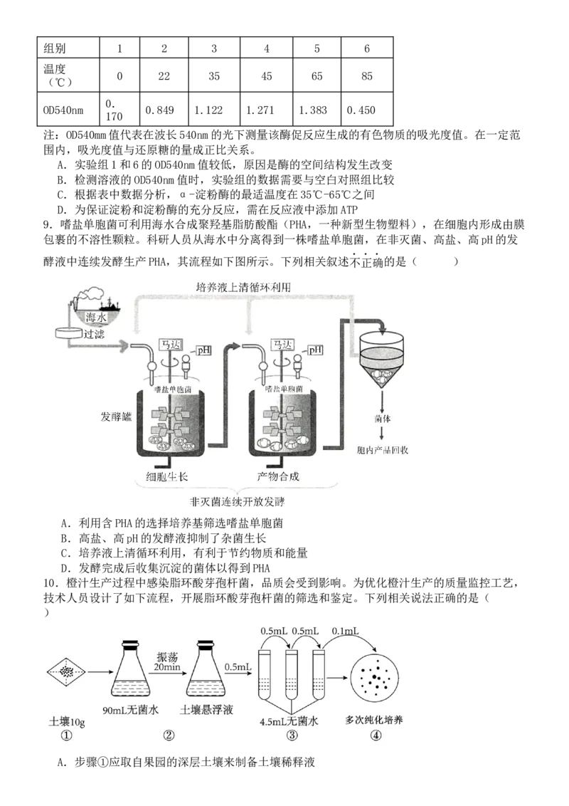 河南省实验中学2024-2025学年高二下学期第二次月考生物试卷（含答案）_2025年6月_250615河南省实验中学2024-2025学年高二下学期第二次月考（全科）(1)