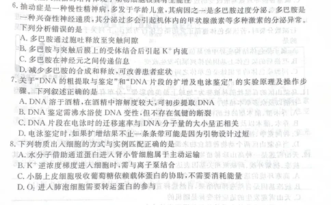 广东省湛江市2025&mdash;2026学年高三上学期第一次调研考试生物试题_251104广东省湛江市2026届高三普通高考10月调研测试（全科）