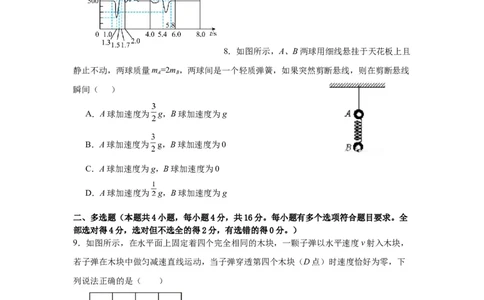 2022-2023学年度高中物理阶段性检测_2024届山东省菏泽外国语学校高三上学期第二次月考试题_山东省菏泽外国语学校2024届高三上学期第二次月考试题物理