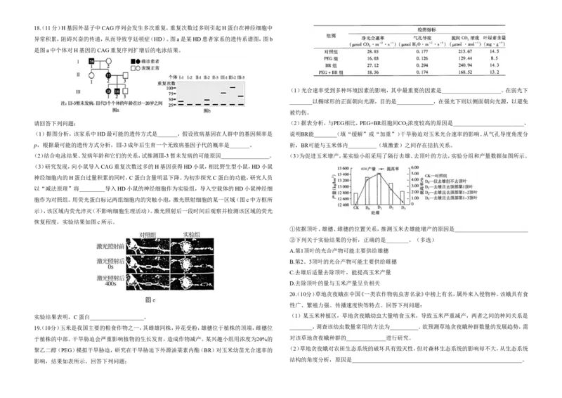 2025届高考生物学热点核心卷新高考卷三_2025年6月_2506022025届高考生物学热点核心卷新高考卷_2025届高考生物学热点核心卷新高考卷三（含解析）