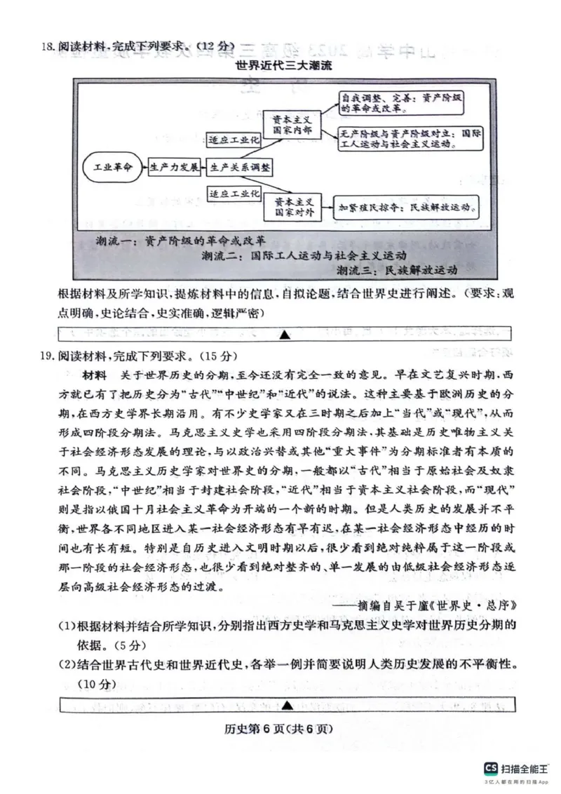 四川省2025一2026学年高三一轮复习阶段性测评历史_2025年12月_251208天府名校大联考&middot;四川省2025一2026学年高三一轮复习阶段性测评（全科）