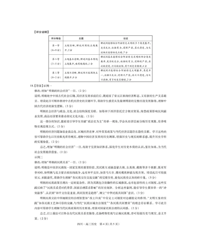 大数据智学领航联盟2026届高三第一次教学质量联合测评历史答案_251103四川省大数据智学领航联盟2026届高三第一次教学质量联合测评（全科）