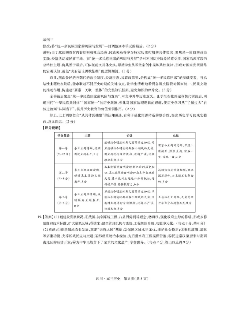 大数据智学领航联盟2026届高三第一次教学质量联合测评历史答案_251103四川省大数据智学领航联盟2026届高三第一次教学质量联合测评（全科）