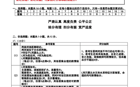 点石联考2025&mdash;2026学年度上学期高三年级11月份联合考试地理答案_251112辽宁省点石联考2025&mdash;2026学年度上学期高三年级11月份联合考试（全科）