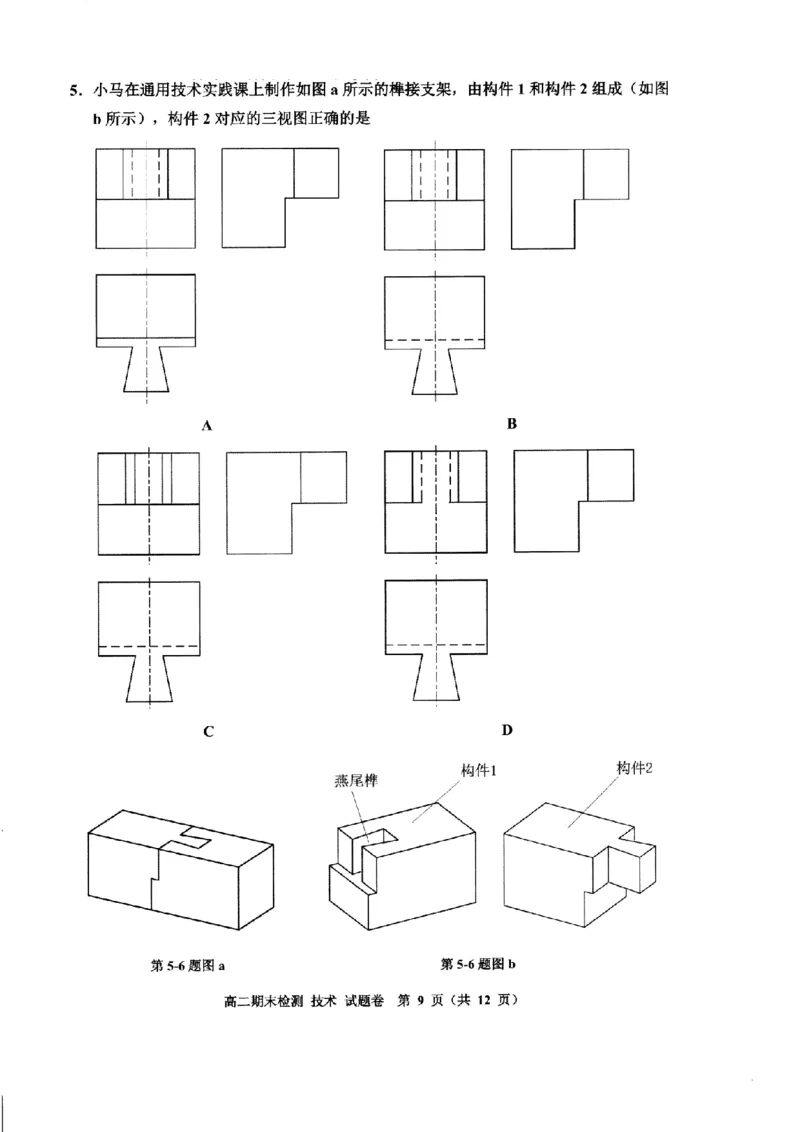 技术卷-2506嘉兴高二期末_2025年6月_250629浙江省嘉兴市2024~2025学年第二学期高二期末检测（全科）