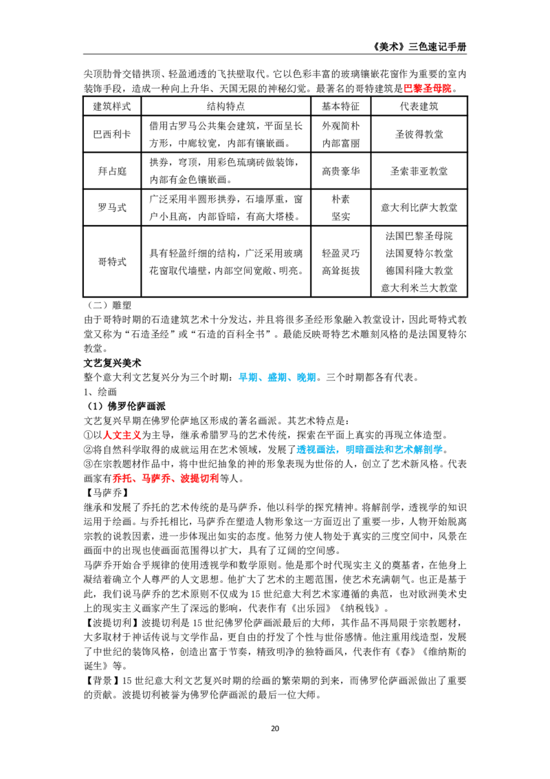 教师资格《（高中）美术》三色速记手册_4-教培资料-26年最新资料-同步更新_初中高中教资_03科三专项（进去保存报考的学科即可）_03科三初高中三色笔记（无水印版）_高中