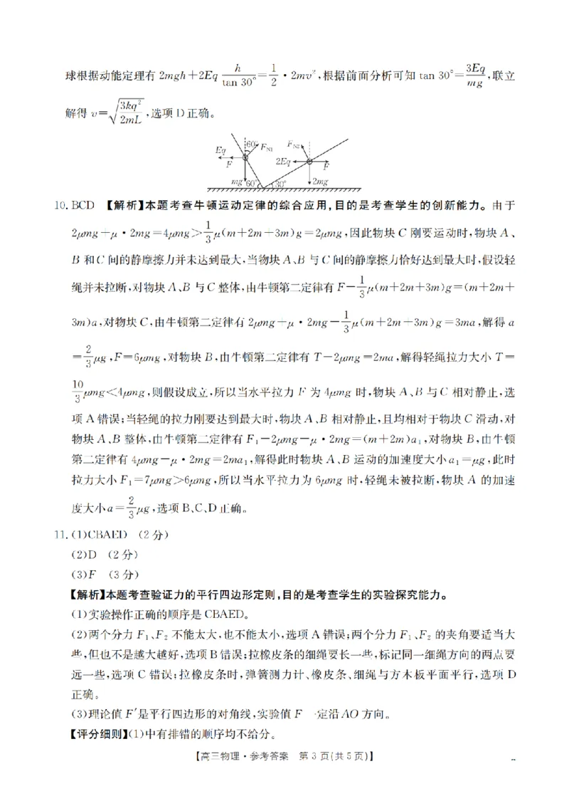 湖南省2026届高三上学期11月联考（26-87C）物理答案_2025年12月_251204金太阳&middot;湖南省2026届高三上学期11月联考（26-87C）（全科）
