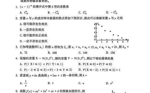 洛阳2024-2025学年6月高二质量检测-数学试卷_2025年6月_250614河南洛阳市2024-2025学年6月高二质量检测（全科）(1)