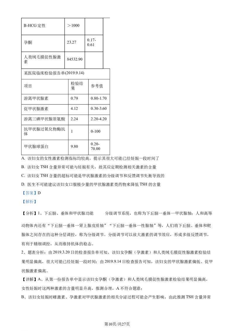 精品解析：河南省南阳市一中2023-2024学年高三12月月考生物试题（解析版）_2024届河南省南阳市第一中学校高三上学期12月月考_河南省南阳市一中2023-2024学年高三12月月考生物试题