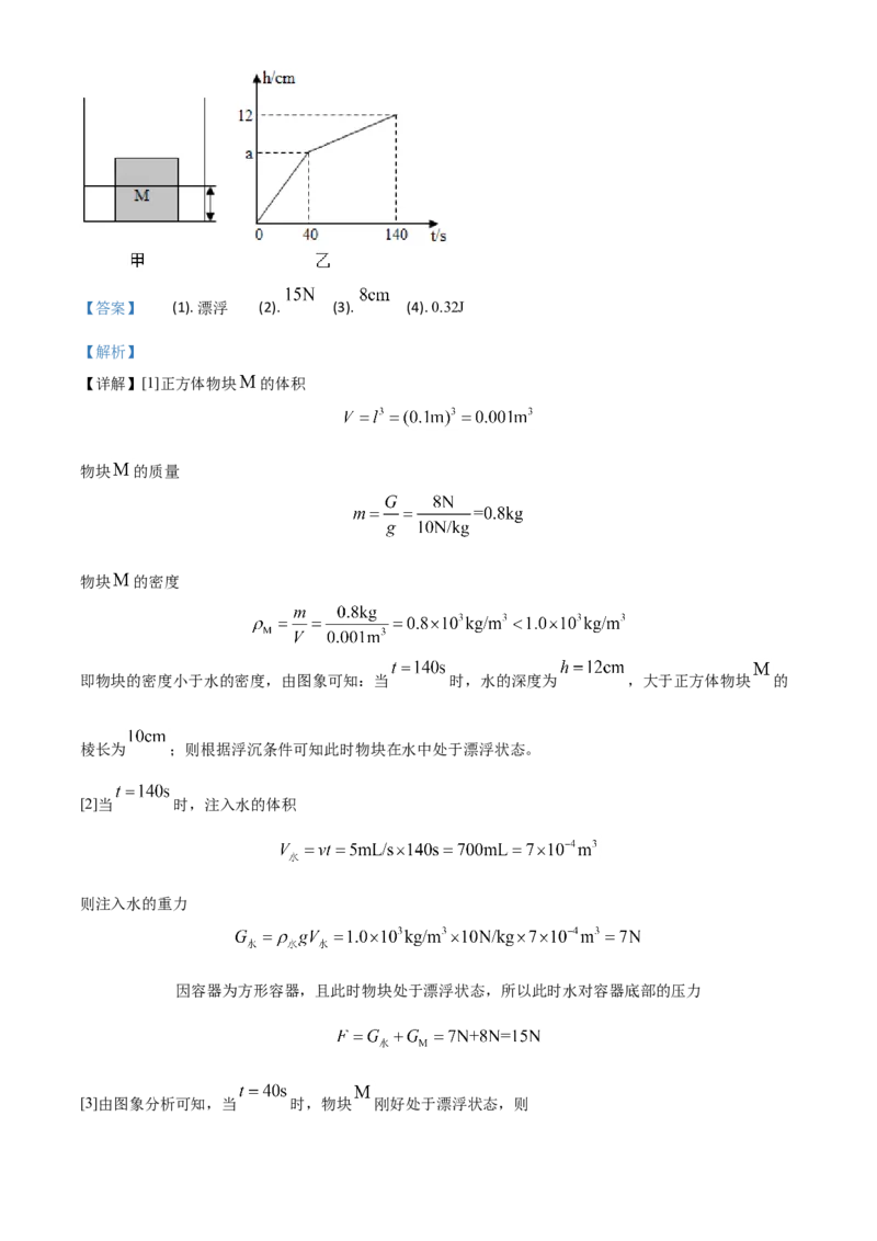 精品解析：2020年甘肃省天水市中考物理试题（解析版）_中考真题_4.物理中考真题2015-2024年_2020中考物理真题110份_2020年中考真题精品解析物理（甘肃天水卷）精编word版