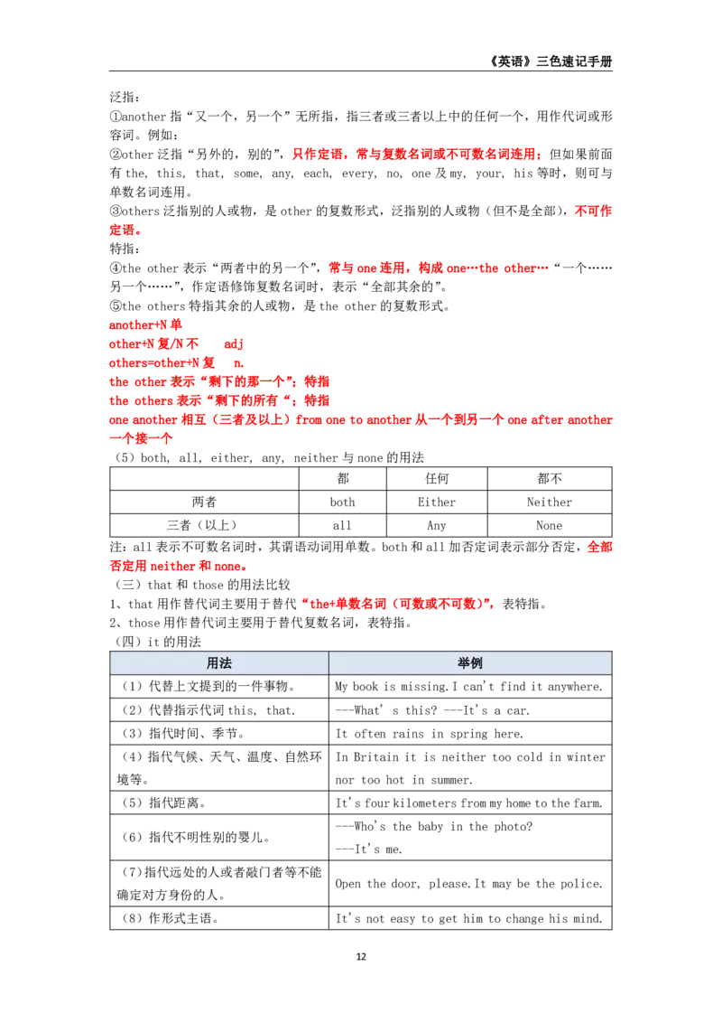 教师资格《（初中）英语》三色速记手册_4-教培资料-26年最新资料-同步更新_初中高中教资_03科三专项（进去保存报考的学科即可）_03科三初高中三色笔记（无水印版）_初中