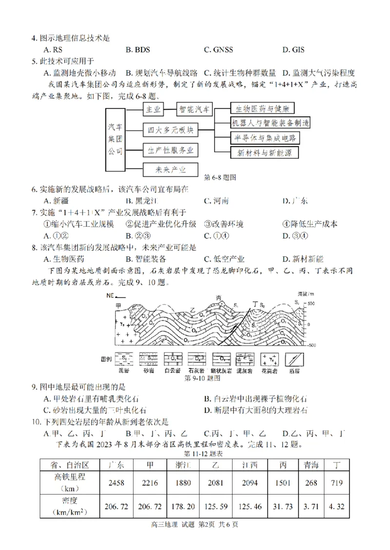 2025学年第一学期浙东北县域名校发展联盟（ZDB）11月诊断测试地理_251108浙江省2025学年第一学期浙东北县域名校发展联盟（ZDB）11月诊断测试（全科）