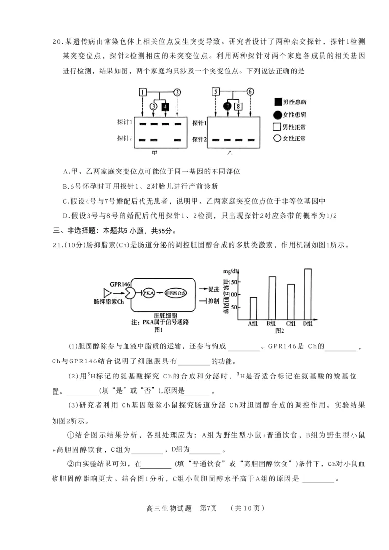 山东省名校联盟2025-2026学年高三上学期11月期中考试生物试题_251112山东省名校联盟2025-2026学年高三上学期11月期中（济南淄博期中）（全科）
