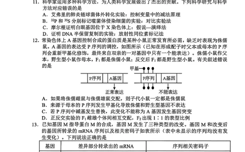 生物试卷_251113山东省聊城市2025-2026学年度第一学期期中教学质量检测（全科）