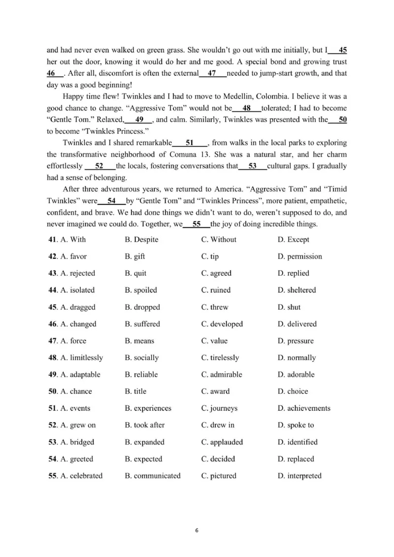 惠州市实验中学2026届高三英语12月月考试题（英语）_2025年12月_251207广东省惠州市实验中学2025-2026学年高三上学期12月阶段性检测（全科）