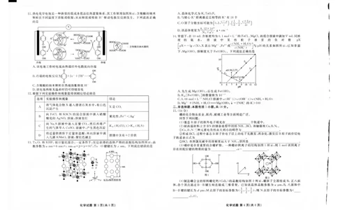 2025年春季学期高二年级学业水平检测试卷化学_2025年7月_250717云南省衡水金卷2025年春季学期高二年级学业水平检测试卷（全科）