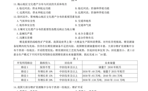 河北省石家庄市2024-2025学年高二下学期期末教学质量检测地理试卷（含答案）_2025年7月_250711河北省石家庄市2024-2025学年高二下学期期末教学质量检测（全科）