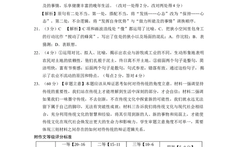 2024届云南省三校高考备考实用性联考卷（五）语文答案_2024届云南省三校联考备考高三上学期实用性联考（五）_云南省三校联考备考2024届高三上学期实用性联考（五）语文
