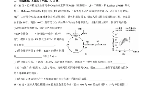柳铁一中2025届高考适应性训练生物试卷_2025年6月_250603广西省柳铁一中2025届高考适应性训练（全科）