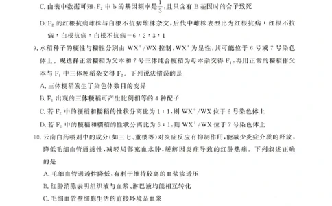 河南青桐鸣2026届高三上学期12月联考生物试卷+答案_2025年12月_251218河南高三青桐鸣大联考2025年12月联考