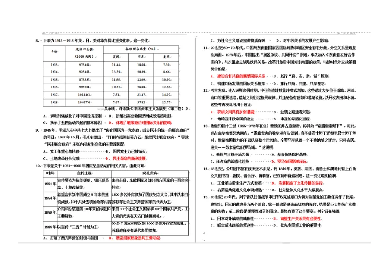 历史四轮冲刺终极押题卷_2025年6月_250605河北省衡水中学2025届高三6月押题密卷