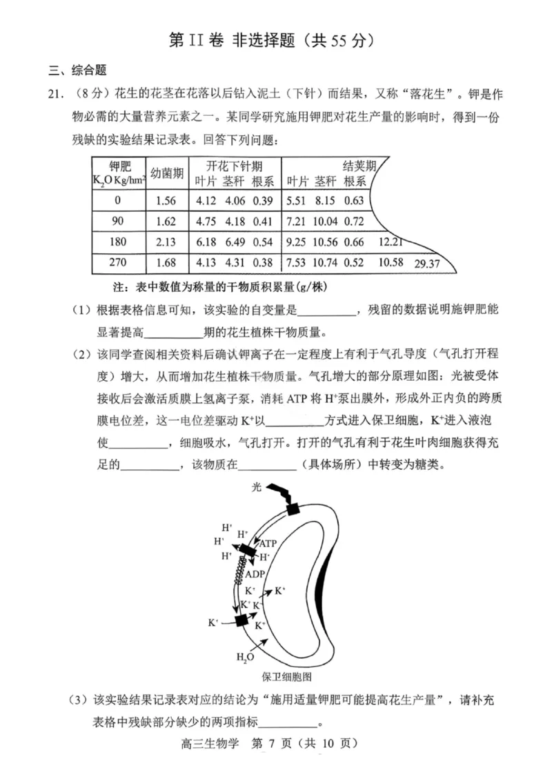 沈阳市郊联体2025一2026学年度上学期高三年级期中考试生物(1)_251115辽宁省重点高中沈阳市郊联体2025一2026学年度上学期高三年级期中考试（全）