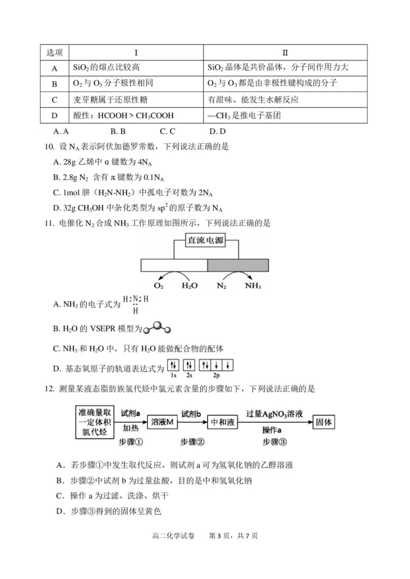 广东省湛江2024-2025学年高二下学期期末调研考试化学试题（含答案）_2025年7月_250710广东省湛江市2024-2025学年高二下学期期末调研测试考试（全科）