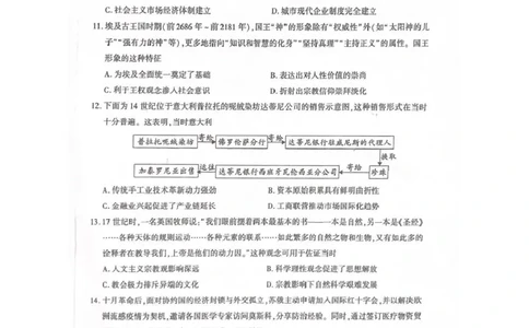 武功县2026届11月高三质量监测历史_251113陕西省咸阳市武功县2026届11月高三质量监测（全科）