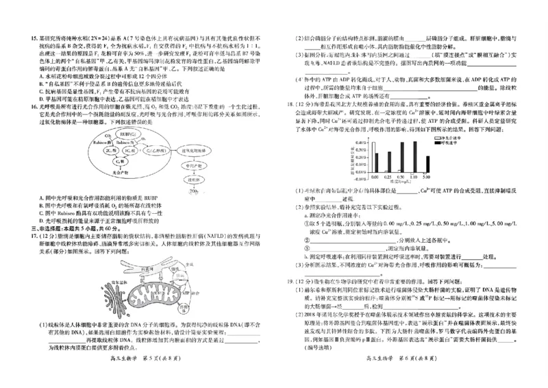 生物试卷-江西省2026届上进稳派联考高三11月一轮复习阶段检测_251114江西省2026届上进稳派联考高三11月一轮复习阶段检测（全科）