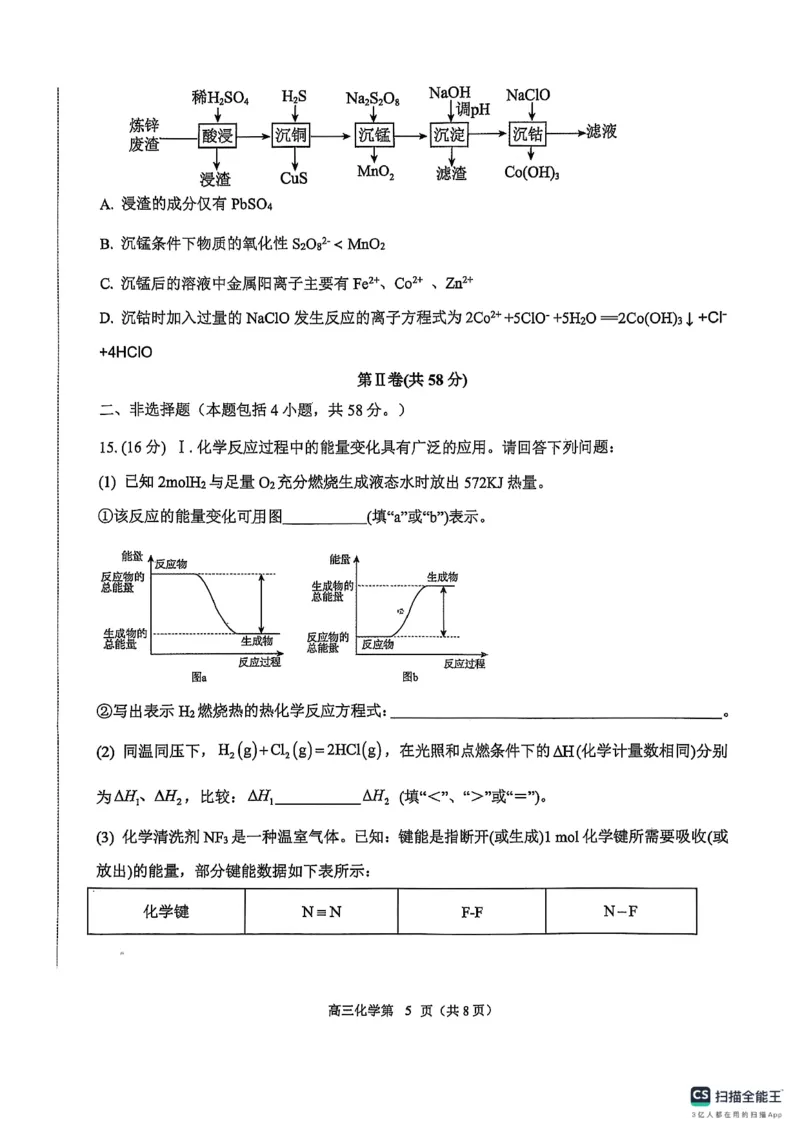 河南省濮阳外国语学校2025-2026学年高三上学期10月月考化学试题（含解析）_251102河南省濮阳外国语学校2025-2026学年高三上学期10月月考