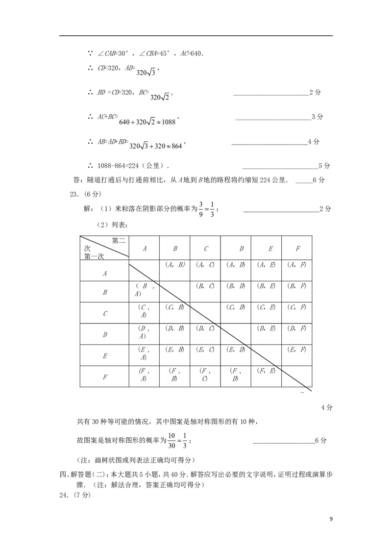 甘肃省武威市凉州区2018年中考数学真题试题（含答案）_中考真题_2.数学中考真题2015-2024年_2018年全国中考数学258份