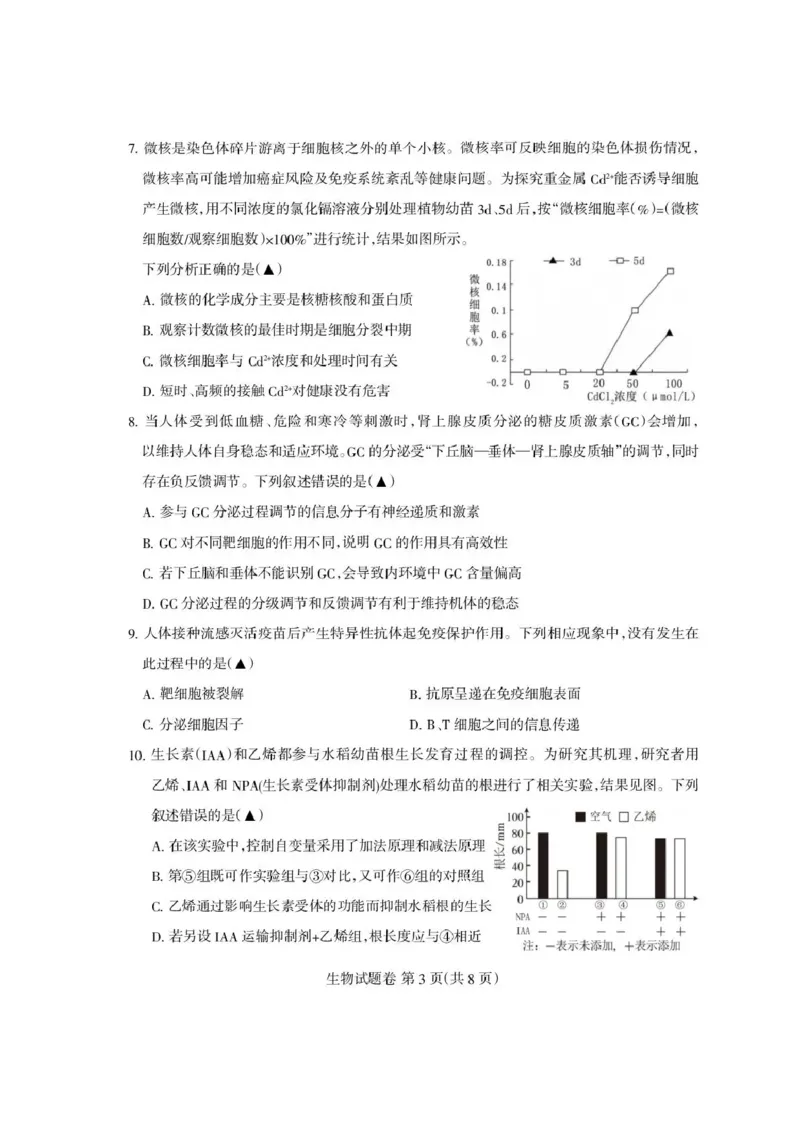 四川省凉山州2026届高中毕业班第一次诊断性考试生物_2025年12月_251220四川省凉山州2026届高中毕业班第一次诊断性考试（凉山州一诊）（全科）
