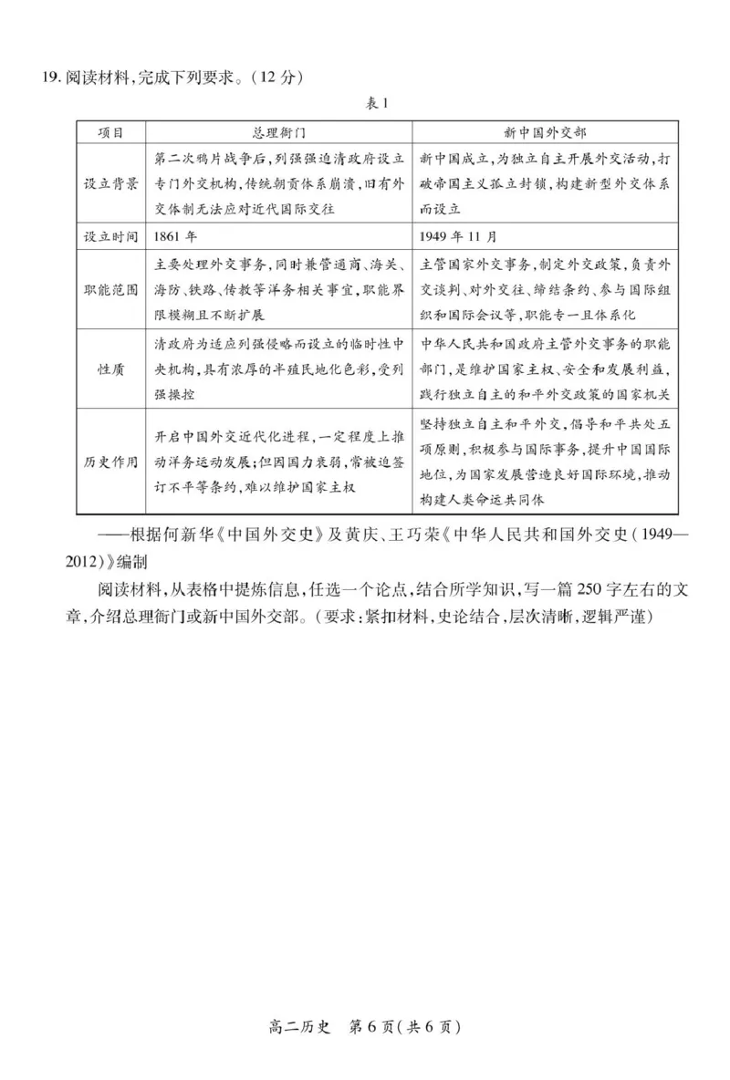 6月江西高二期末考试&middot;历史6月江西高二期末考试&middot;历史6.19_2025年7月_250706江西省上进联考2024-2025学年高二下学期6月期末考试（全科）